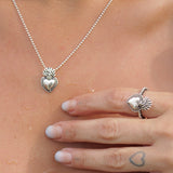 Anello Cuore Sacro Silver