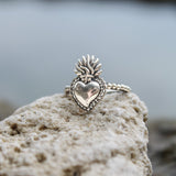 Anello Cuore Sacro Silver