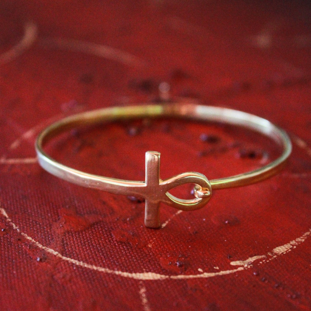 Bracciale religioso in argento con croce di Gerusalemme smalto di cottura panna- Bracciale Gerusalemme Bracciale religioso in argento con croce di Gerusalemme smalto di cottura panna- Bracciale Gerusalemme