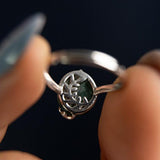 Anello MUSCHIO FOGLIE - questa pietra prende vita
