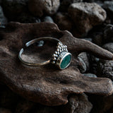 Anello Lombok - coridone smeraldo con le sfumature della giungla