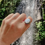 Anello Rugiada - una goccia d’acqua in pietra di luna