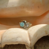 Anello Vaavu - Larimar e zirconi