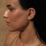 Earcuff climber Jumeirah - Argento 925 e zirconi bianchi