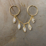 Anello doppio Jumeirah - catena con zirconi in Argento 925