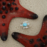 Anello Fini - Larimar e zirconi