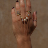 Anello doppio Jumeirah - catena con zirconi in Argento 925