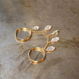 Anello doppio Jumeirah - catena con zirconi in Argento 925