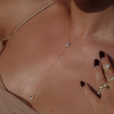 Collana Lariat Jumeirah - cravatta Argento 925 con zirconi