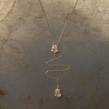 Collana Lariat Jumeirah - cravatta Argento 925 con zirconi