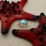 Anello Vaavu - Larimar e zirconi