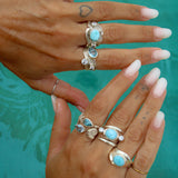 Anello Fini - Larimar e zirconi