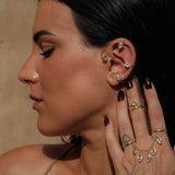 Earcuff climber Jumeirah - Argento 925 e zirconi bianchi