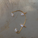 Earcuff climber Jumeirah - Argento 925 e zirconi bianchi