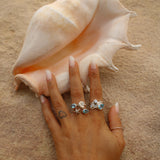Anello Fesdu -  Topazio e stella marina